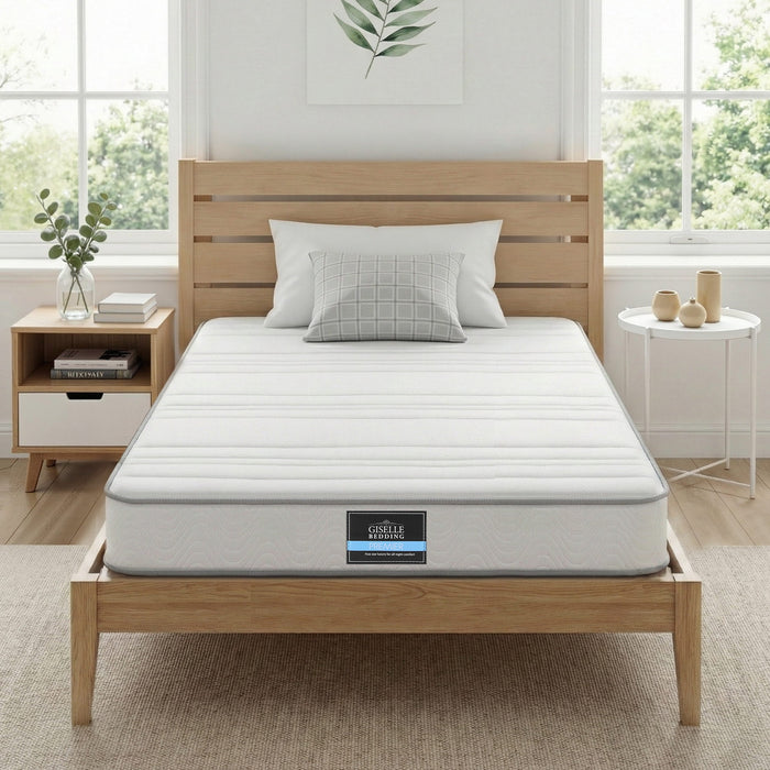 Single Mattress 20cm with Reinforced Edge Support Egg-Crate Foam