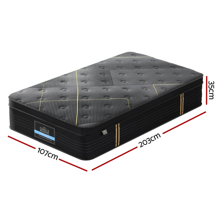 35cm  Mattress King Single Bed Bamboo Pocket Firm Foam