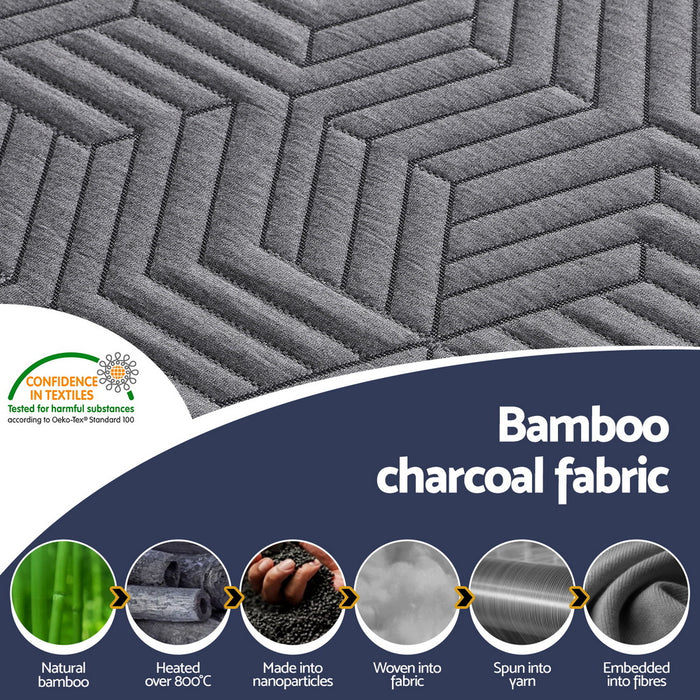 8cm Memory Foam Mattress Topper Gel Dual Layer Foam Bamboo Queen