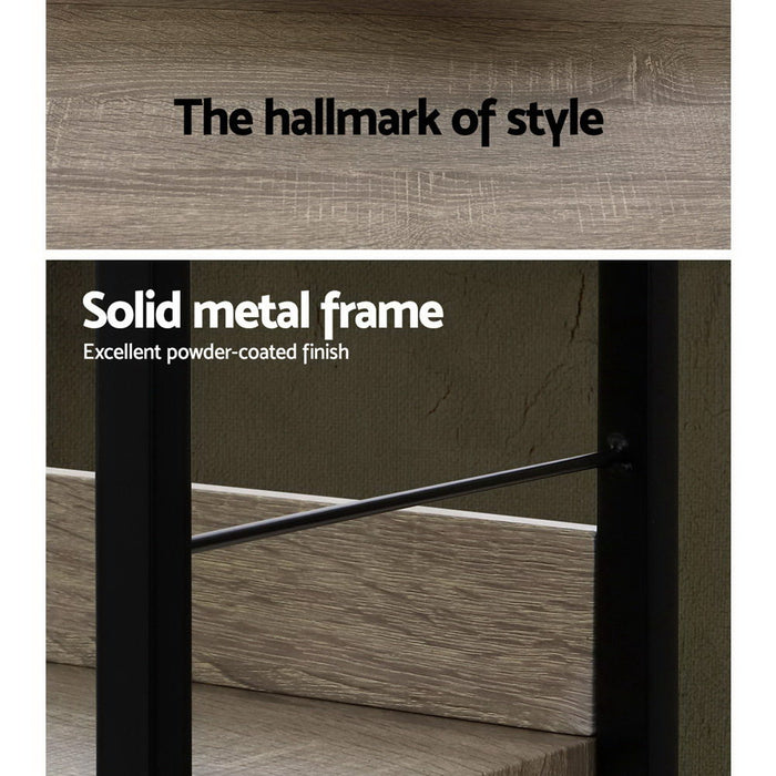 Bookshelf 4 Tiers - NOE Black and Oak
