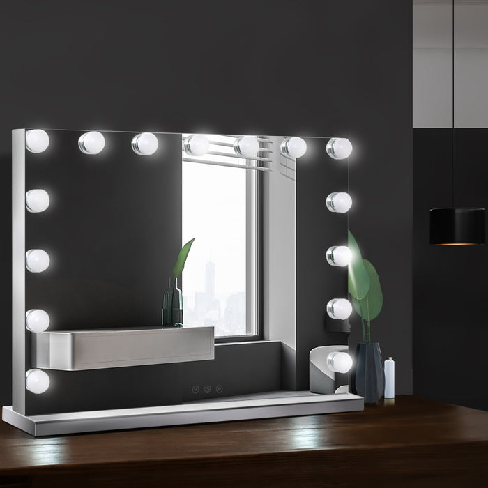 Makeup Mirror 58X46cm Hollywood with Light Vanity Dimmable Wall 15 LED