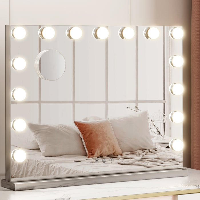 Makeup Mirror 58X46cm Hollywood with Light Vanity Dimmable Wall 15 LED