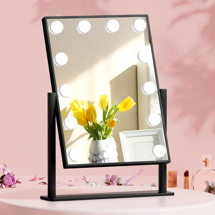 Makeup Mirror Hollywood with Light Round 360� Rotation Tabletop 12