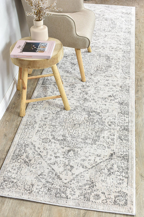 Medina Grey Runner Rug 0321B