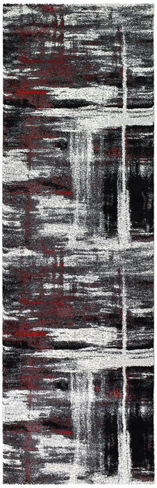 Millard 347 Light Grey Red Rug