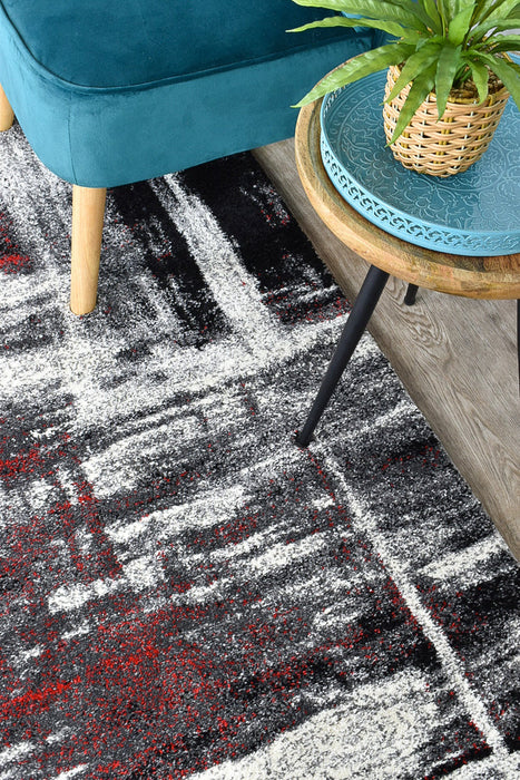 Millard 347 Light Grey Red Runner
