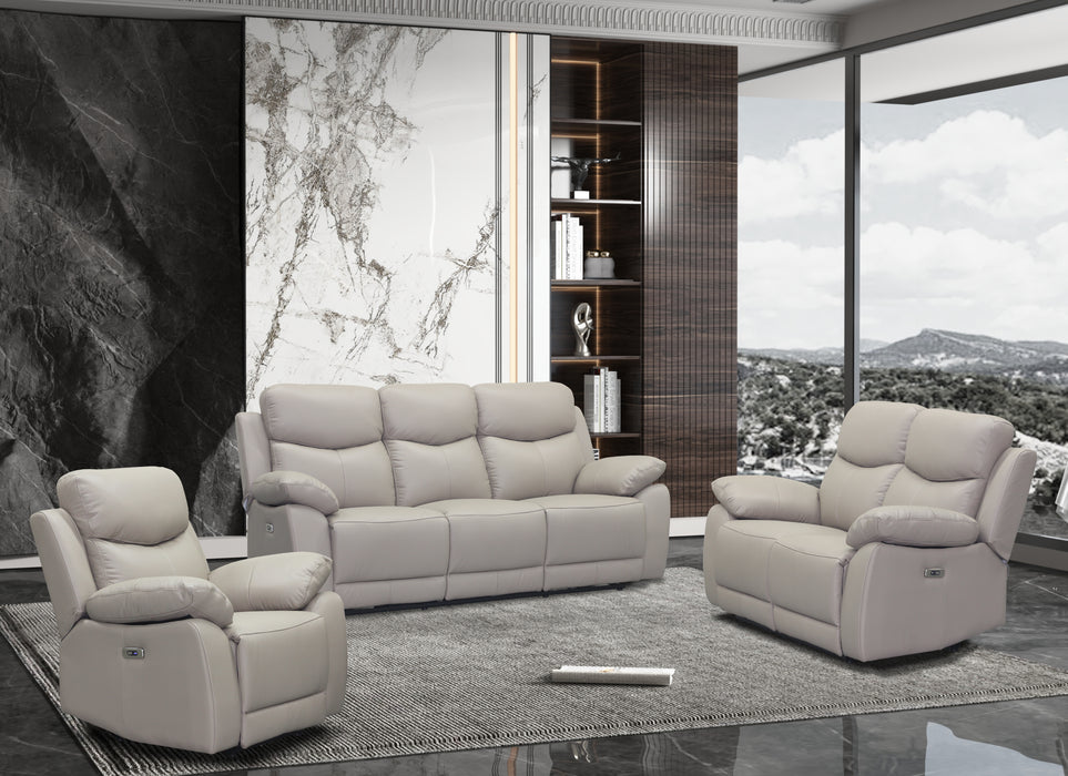 Brendan Electric Recliner Leather Lounge Suite