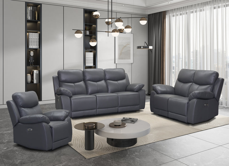 Brendan Electric Recliner Leather Lounge Suite