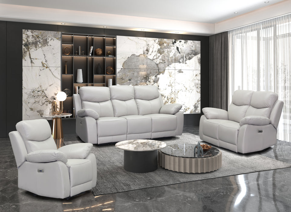 Brendan Electric Recliner Leather Lounge Suite