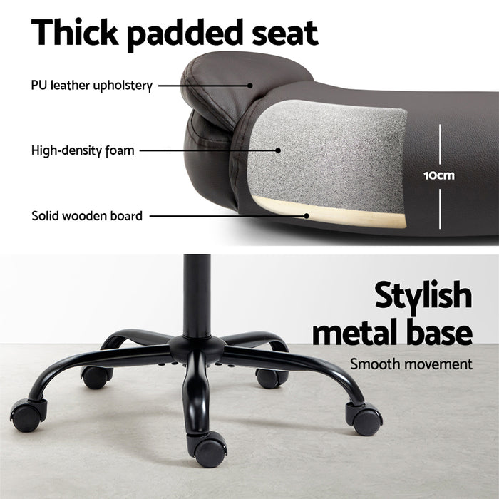 Executive Office Chair Mid Back Brwon