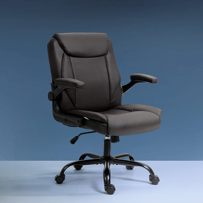 Executive Office Chair Mid Back Brwon