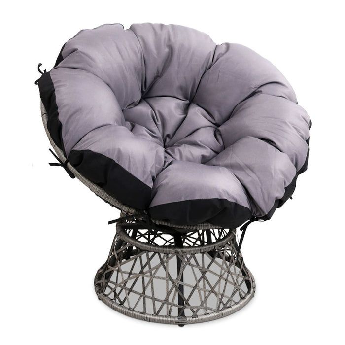 Outdoor Chairs Outdoor Furniture Papasan Chair Wicker Patio Garden Grey