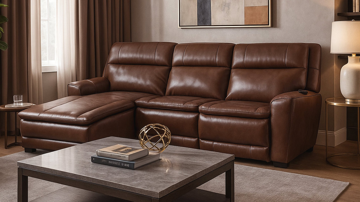 Oasis Leather Electric Chaise Lounge