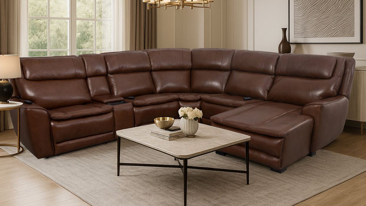 Oasis Leather Electric Chaise Lounge