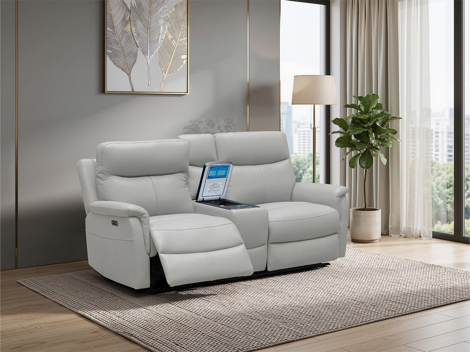 Rodeo Leather Home Theatre Recliner Lounge with Built-In Fridge