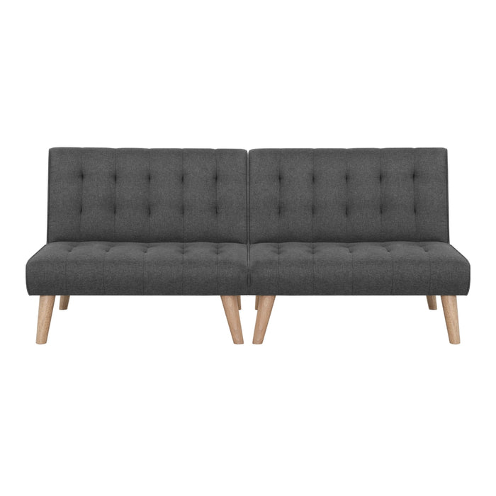 2x Sofa Bed Couch Single Seater Fabric Grey