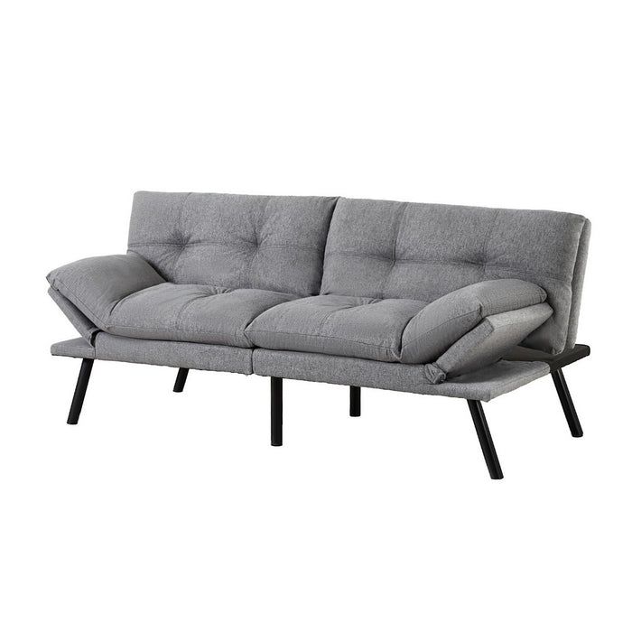 Sofa Bed Convertible 3 Seater Couch Recliner Lounge Chair Fabric Grey