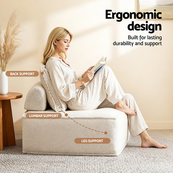 2 Floor Sofa Lounge Chair with Pillow