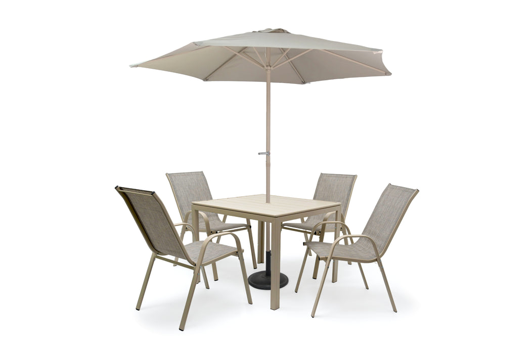 Shayla 6 Piece Outdoor Umbrella Table Set