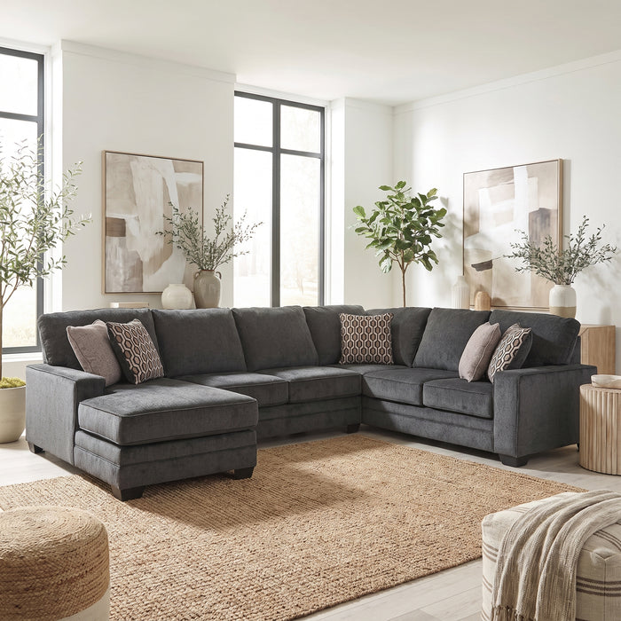 Tracling 6 Seater Fabric Chaise Modular