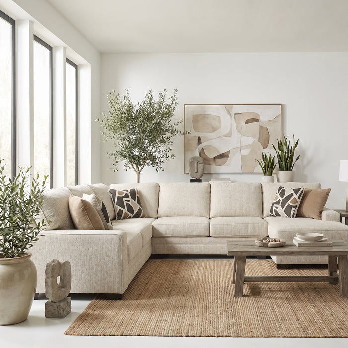 Tracling 6 Seater Fabric Chaise Modular