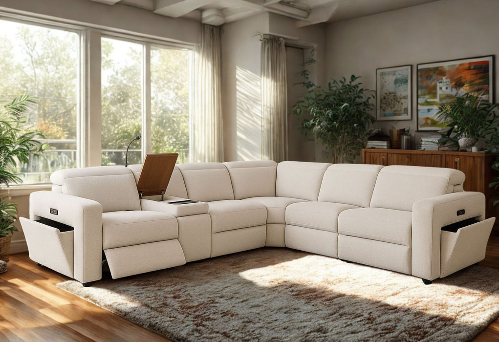 Transdale 5 Seater Fabric Electric Lounge