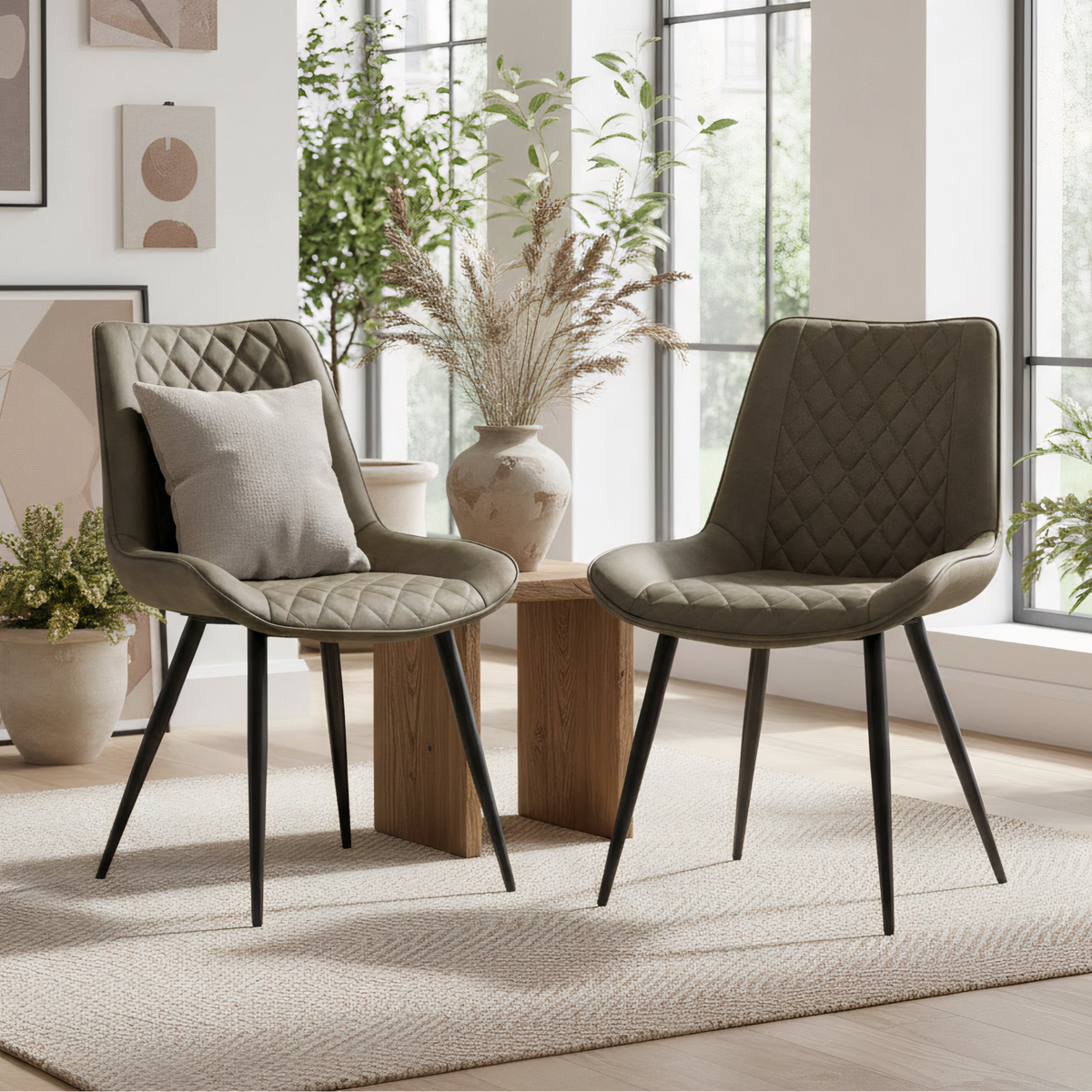 Tyler Fabric Dining Chairs (Set of 2) — Furniture Bazaar