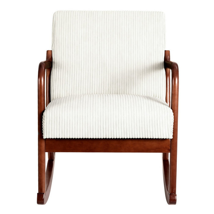 Rocking Armchair Nursing Chair Corduroy Beige