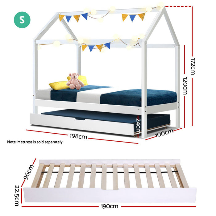 Holly Kids Single Bed with Trundle