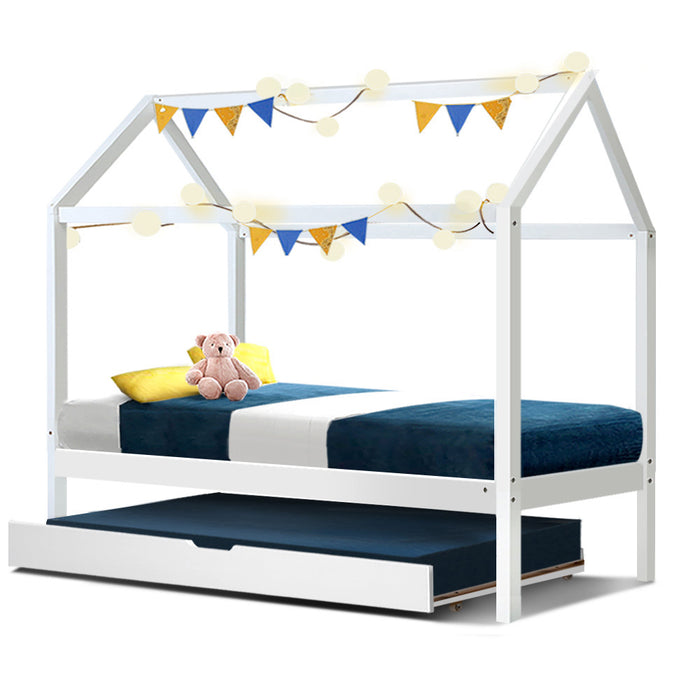 Holly Kids Single Bed with Trundle
