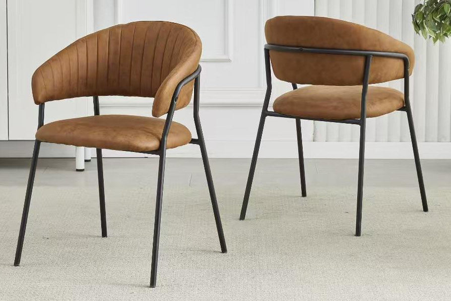 Lottie Fabric Dining Chairs (Set of 2)