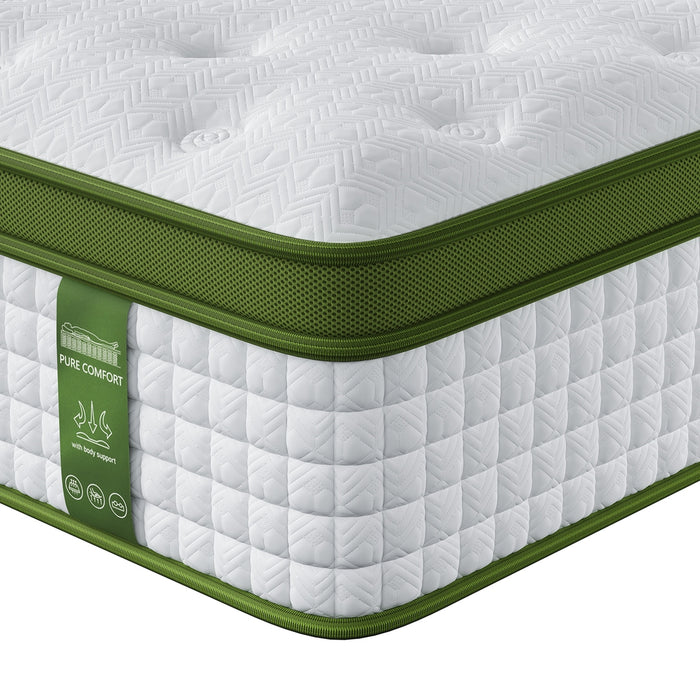 34cm Single Latex Hybrid Mattress Medium Firm - 5 Zone Pocket Spring Bed for Pressure Relief Motion Isolation