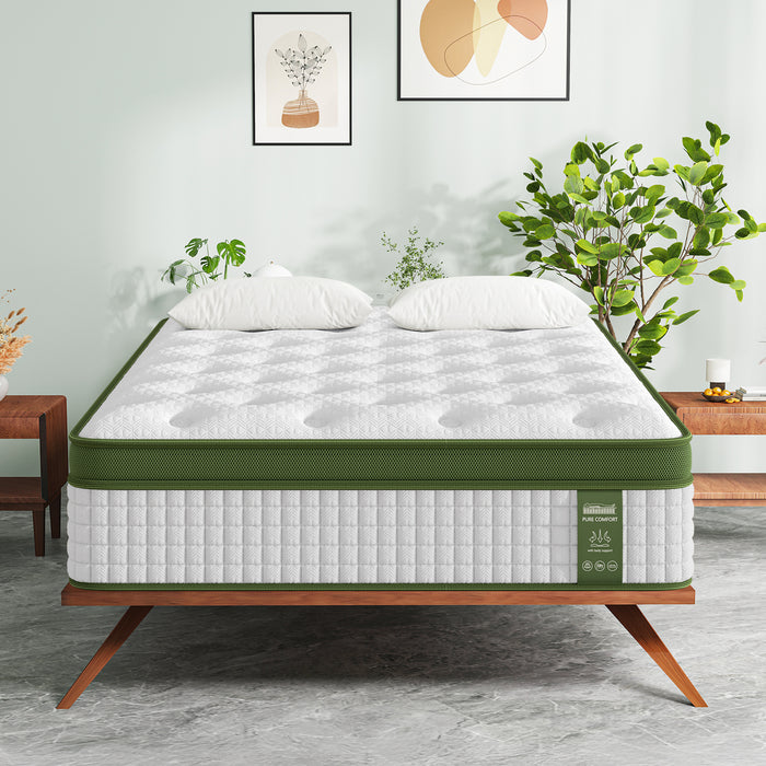 34cm Single Latex Hybrid Mattress Medium Firm - 5 Zone Pocket Spring Bed for Pressure Relief Motion Isolation