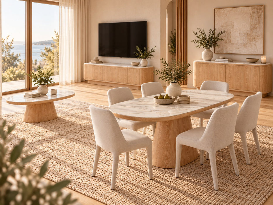 Agata Dining Suite with matching living pieces