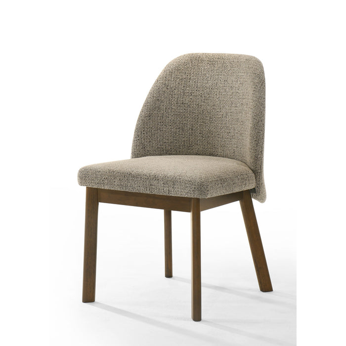 Aiza fabric dining chair in Walnut