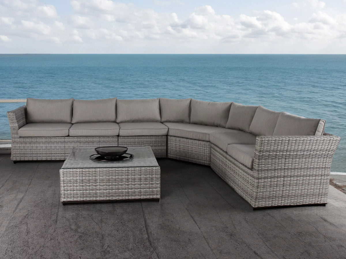 Aloha 6 Seater Outdoor Modular with Coffee Table — Furniture Bazaar