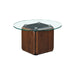 Bumber round coffee table in walnut