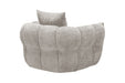 Casper Fabric Swivel Chair in Beige, back view