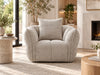Casper Fabric Swivel Chair in Beige