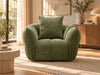 Casper Fabric Swivel Chair in Green