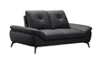 Cruise Leather Lounge Suite, 2 seater in Dark Grey, studio view 1