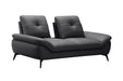 Cruise Leather Lounge Suite, 2 seater in Dark Grey, studio view 2