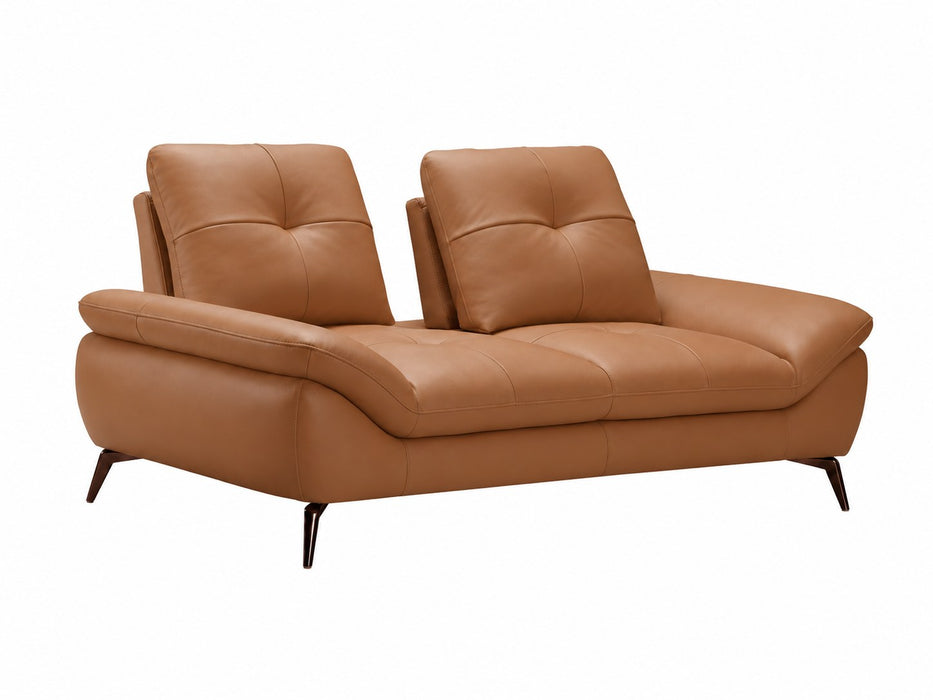 Cruise Leather Lounge Suite, 2 seater in Tan, studio view 2