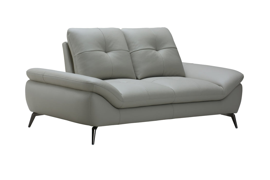 Cruise Leather Lounge Suite, 2 seater in Taupe, studio view 1