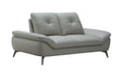 Cruise Leather Lounge Suite, 2 seater in Taupe, studio view 1