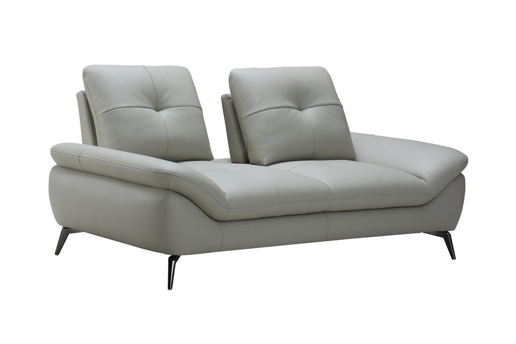 Cruise Leather Lounge Suite, 2 seater in Taupe, studio view 2