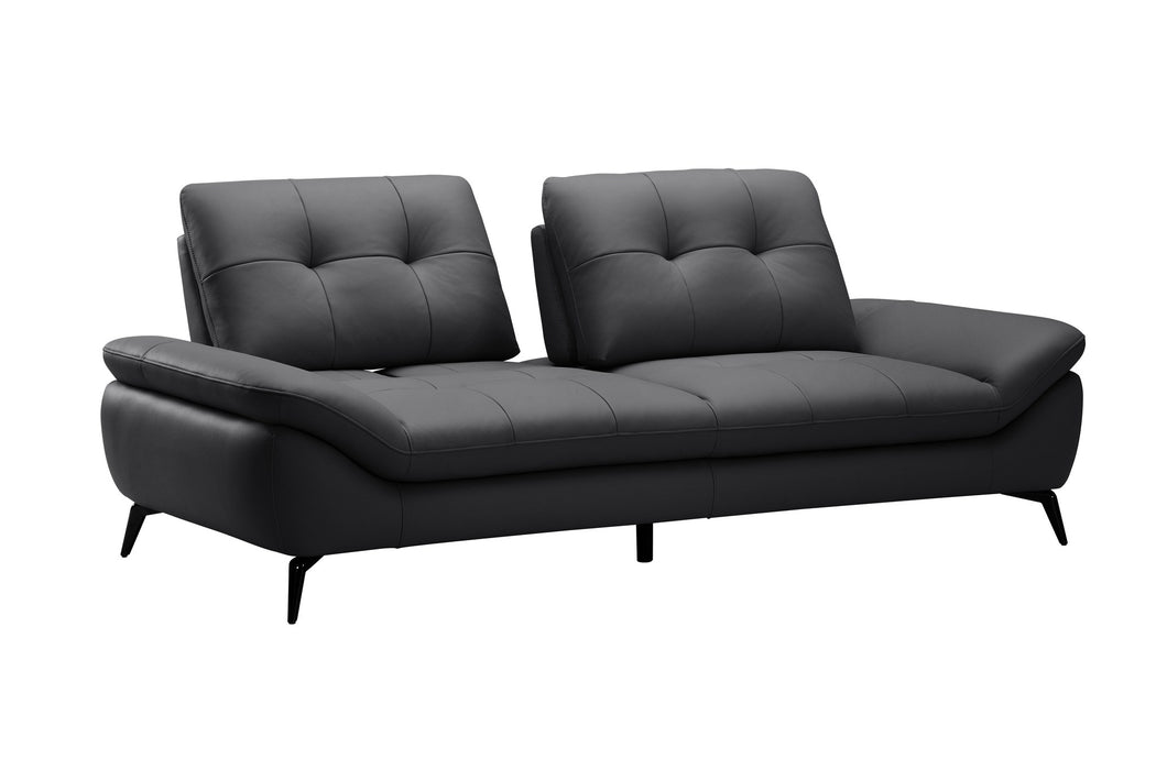 Cruise Leather Lounge Suite, 3 seater in Dark Grey, studio view 2