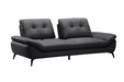 Cruise Leather Lounge Suite, 3 seater in Dark Grey, studio view 2