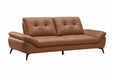 Cruise Leather Lounge Suite, 3 seater in Tan, studio view 1