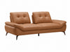 Cruise Leather Lounge Suite, 3 seater in Tan, studio view 2